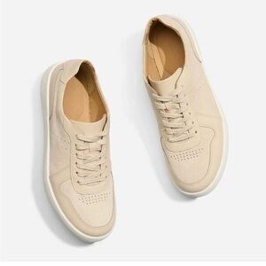 Nisolo Bria Court Sneaker in Light Beige